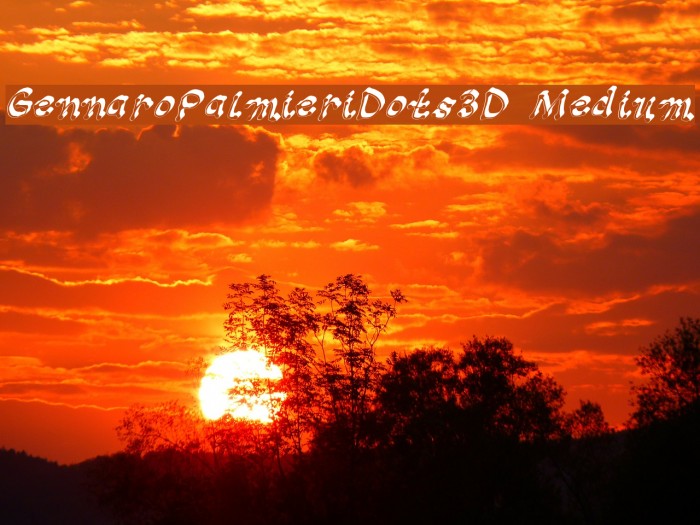 GennaroPalmieriDots_3D Medium Font examples