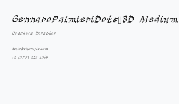 GennaroPalmieriDots_3D Medium Business Card