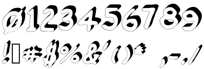 GennaroPalmieriDraftsman_3D Medium Font OTHER CHARS
