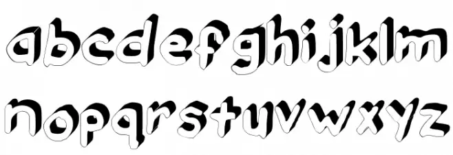 GennaroPalmieriDraftsman_3D Medium Schriftart Kleinbuchstaben