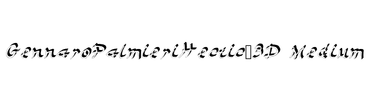 GennaroPalmieriHectic_3D Medium Font