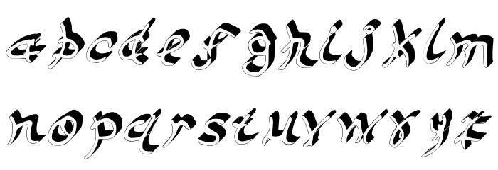 GennaroPalmieriHectic_3D Medium Font LOWERCASE