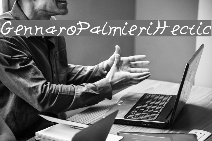GennaroPalmieriHectic Font examples
