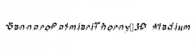 GennaroPalmieriThorny_3D Medium  Frei Schriftart Herunterladen