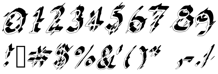 GennaroPalmieriThorny_3D Medium Font OTHER CHARS