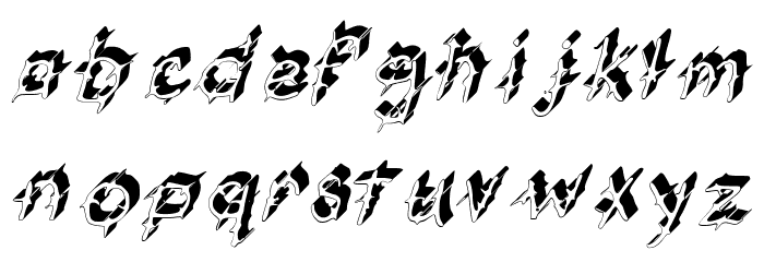 GennaroPalmieriThorny_3D Medium Font LOWERCASE