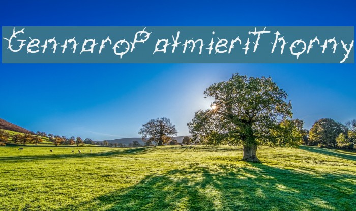 GennaroPalmieriThorny Font examples