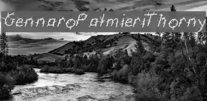 GennaroPalmieriThorny Font examples