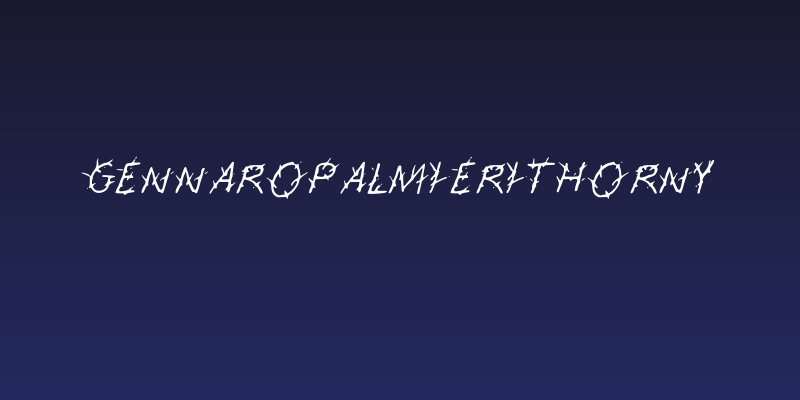 GennaroPalmieriThorny Social Header