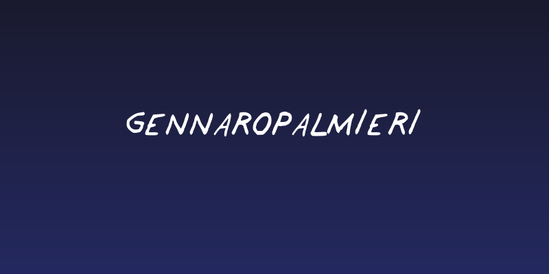 GennaroPalmieri Social Header