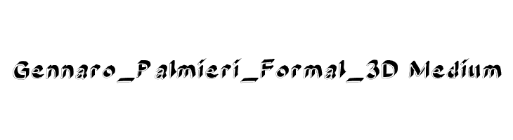 Gennaro_Palmieri_Formal_3D Medium Font