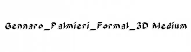 Gennaro_Palmieri_Formal_3D Medium  免费字体下载
