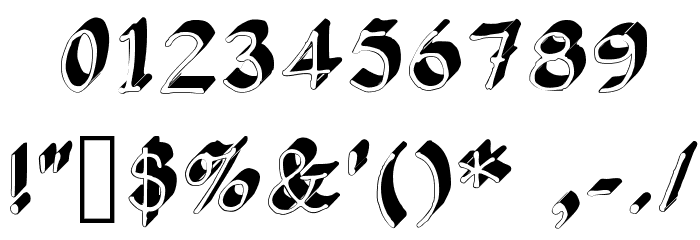 Gennaro_Palmieri_Formal_3D Medium Font OTHER CHARS