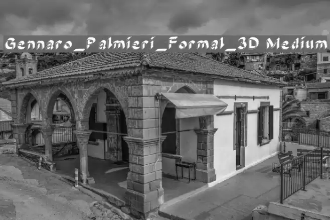 Gennaro_Palmieri_Formal_3D Medium Font examples