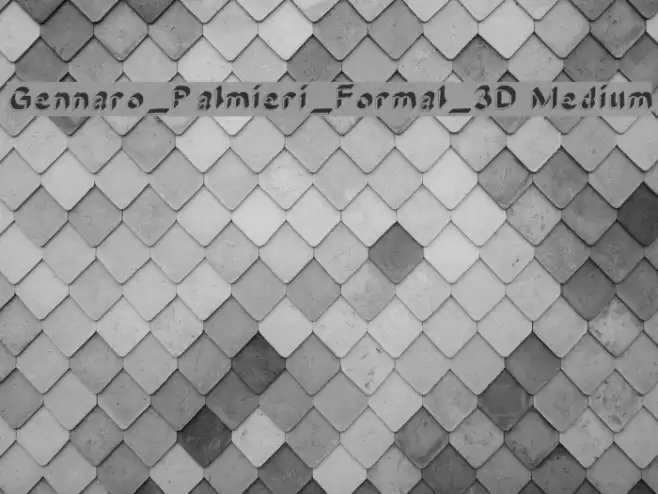Gennaro_Palmieri_Formal_3D Medium Font examples
