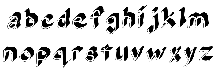 Gennaro_Palmieri_Formal_3D Medium Font LOWERCASE