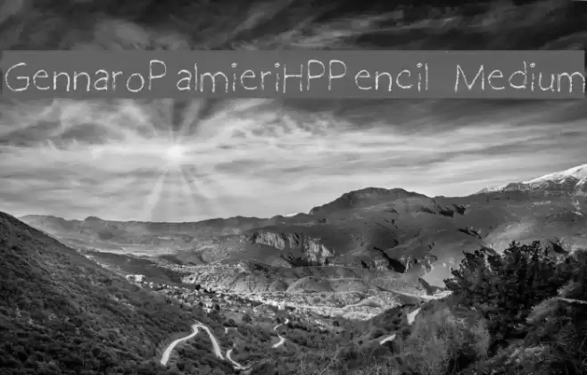 Gennaro_Palmieri_HP_Pencil Medium Font examples