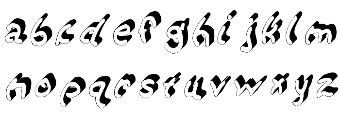 Gennaro_Palmieri_Niagara_3D Medium Font LOWERCASE