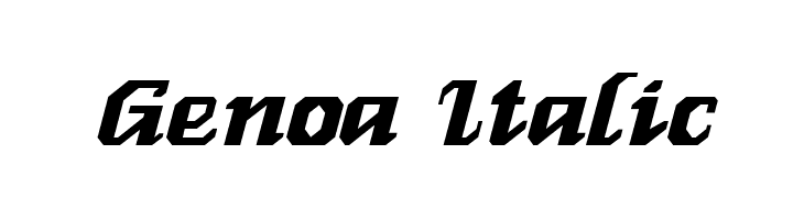 Genoa Italic  免费字体下载