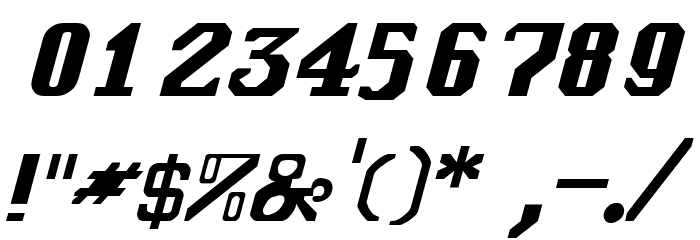 Genoa Italic Шрифта ДРУГИЕ символов
