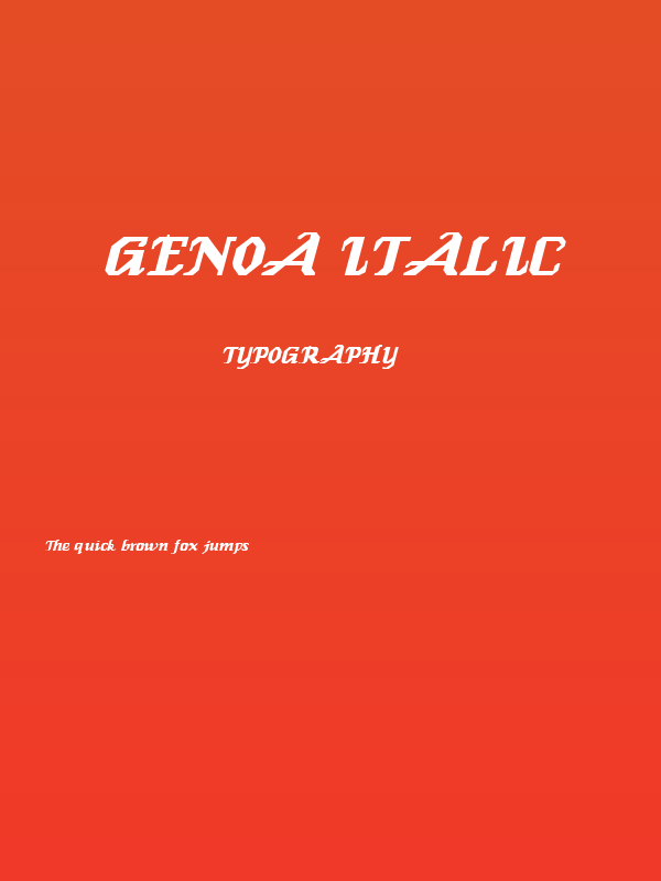 Genoa Italic Poster