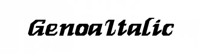 GenoaItalic  フリーフォントのダウンロード