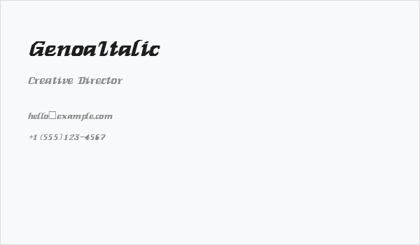 GenoaItalic Business Card