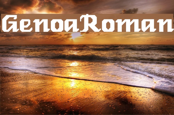 GenoaRoman Font examples