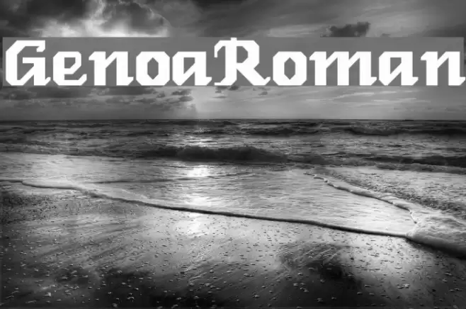 GenoaRoman Fonte examples