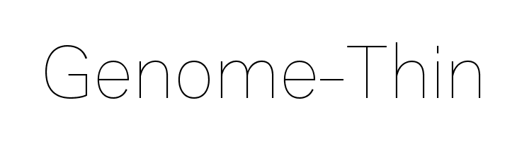 Genome-Thin Font