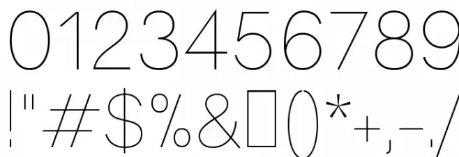 Genome-Thin Font OTHER CHARS