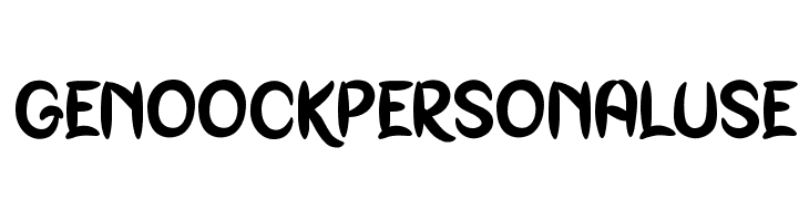 Genoock Personal Use Schriftart