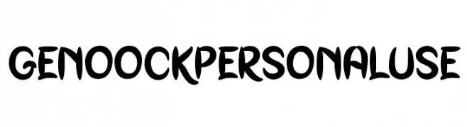 Genoock Personal Use  フリーフォントのダウンロード