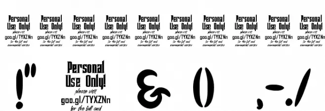 Genoock Personal Use Font OTHER CHARS