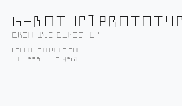 GenotypiPrototype Business Card