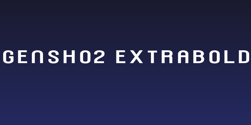 Gensho2 ExtraBold Social Header