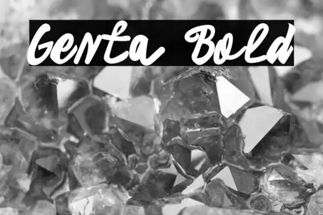 Genta Bold Font examples