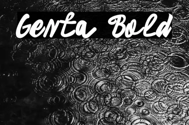 Genta Bold Font examples