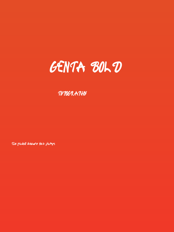 Genta Bold Poster