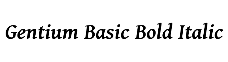 Gentium Basic Bold Italic Font