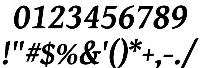 Gentium Basic Bold Italic Font OTHER CHARS