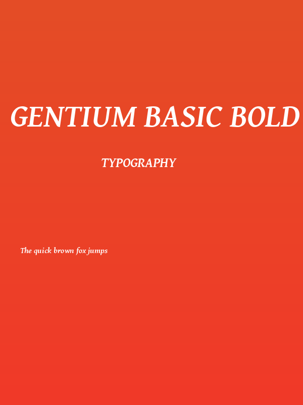 Gentium Basic Bold Italic Poster