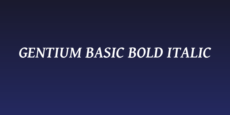 Gentium Basic Bold Italic Social Header