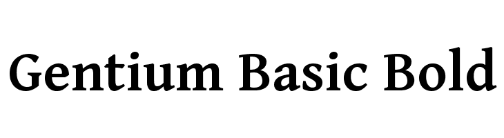 Gentium Basic Bold Font