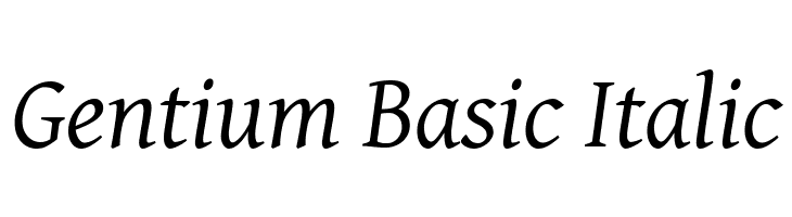 Gentium Basic Italic Font