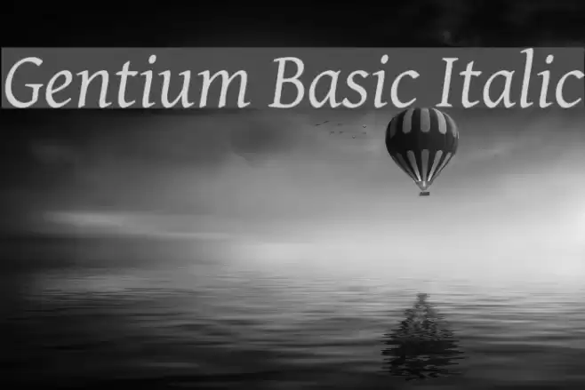 Gentium Basic Italic Font examples