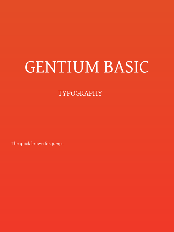 Gentium Basic Poster