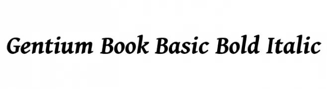 Gentium Book Basic Bold Italic  Frei Schriftart Herunterladen