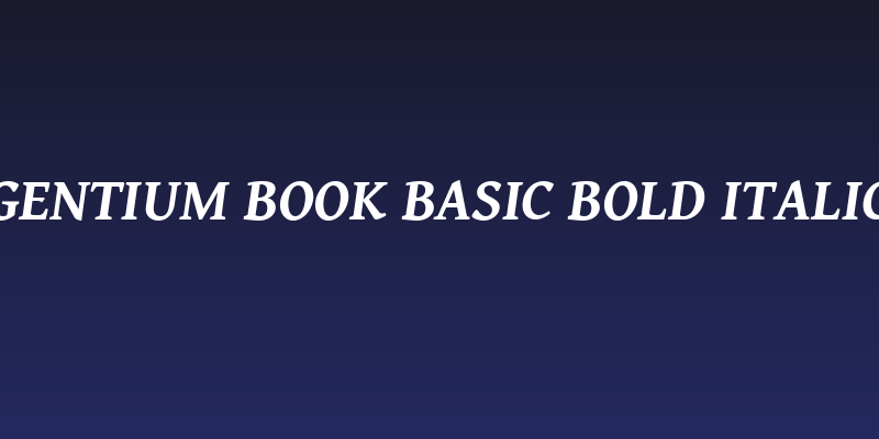 Gentium Book Basic Bold Italic Social Header