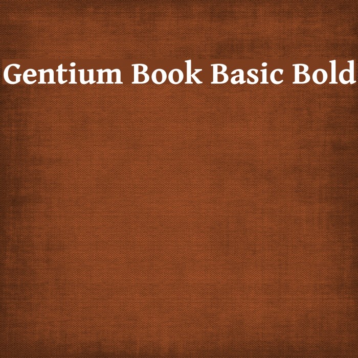 Gentium Book Basic Bold Font examples